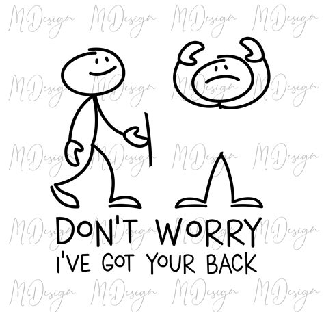 Funny I Got Your Back Stick Man T Shirt Design SVG File For Etsy Canada