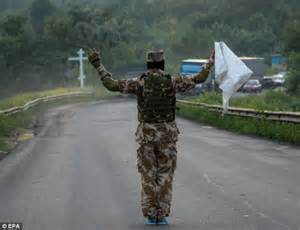 Waving The White Flag Striking Moment Pro Russian Militant Prepares To