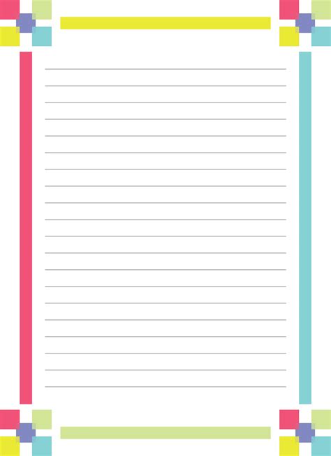7 Best Images Of Dog Free Printable Lined Writing Paper With Borders