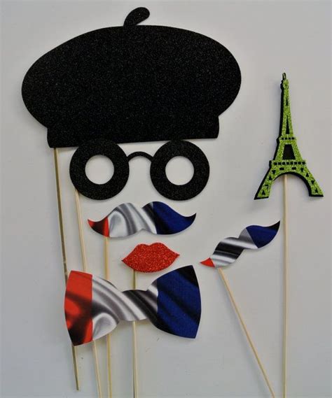 Free printable australia day learning packet. French Inspired Photo booth Props Beret Eiffel tower Flag ...