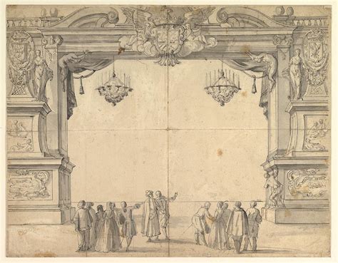 Proscenium Arch Of A Court Theater Drawing By Anonymous Italian 18th