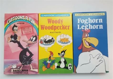 Cartoon Classics Vhs Lot Of Daffy Duck Foghorn Leghorn Elmer Fudd The