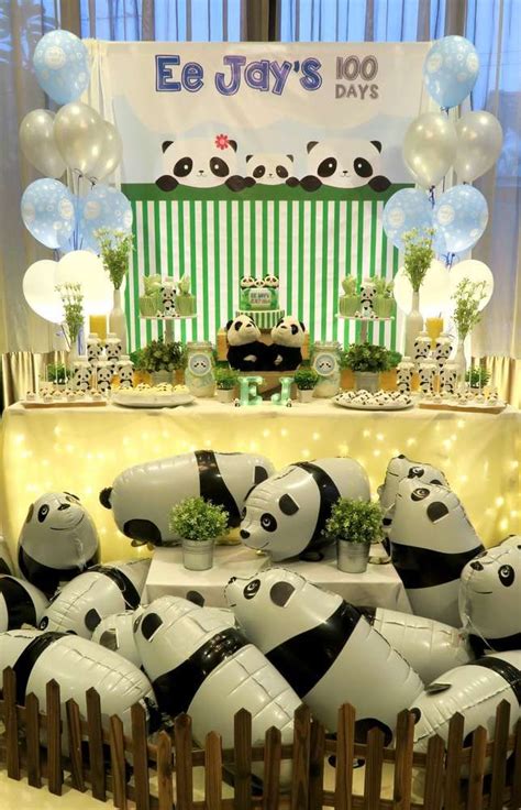 Panda Themed Baby Shower Celebration Balloons