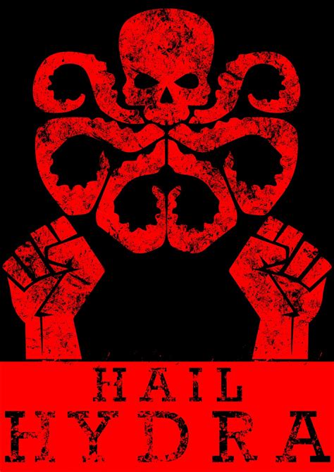 Hail Hydra Red Skull Propaganda Captain America Marvel Movie Etsy