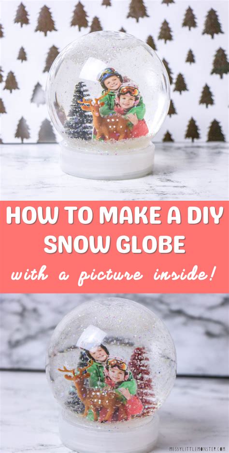 How To Make A Diy Snow Globe With A Picture Messy Little Monster