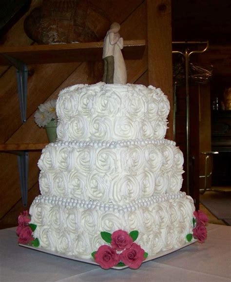 Roses Square Wedding Cake — Square Wedding Cakes Wedding Cake Roses