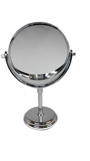 espelho de mesa maquiagem dupla face aumenta 2x gira 360 gr coisaria espelho para maquiagem