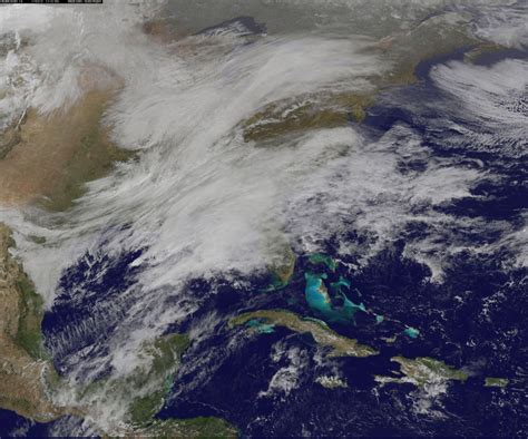 Satellites Track Huge Snow Storms Approach To Us East Coast Video
