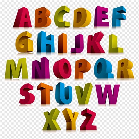 Alphabet Letter 3d Computer Graphics Font Color 3d Stereoscopic Letter