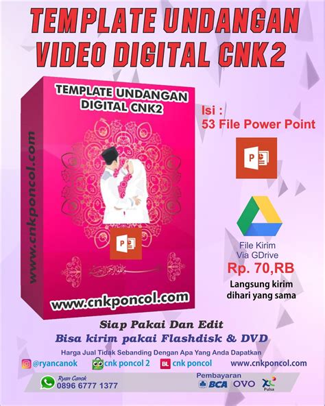 Free template stock video footage licensed under creative commons, open source, and more! Template Undangan Digital Video Power Point CNK2 - cnk poncol