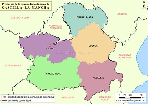 Mapa De Castilla La Mancha
