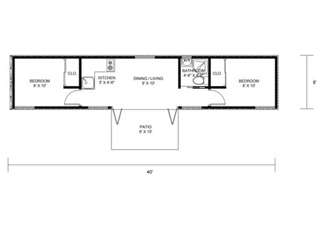 2 Bedroom Shipping Container Home Floor Plans