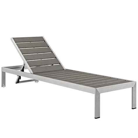 Summon elegant navy fabric pe rattan aluminum outdoor patio daybed. Modern Outdoor Aluminum Wood Chaise Lounge | Modern ...