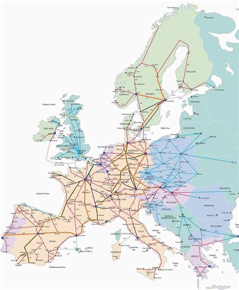 Eurail Map Of Europe Train Map For Europe Rail Traveled In With My
