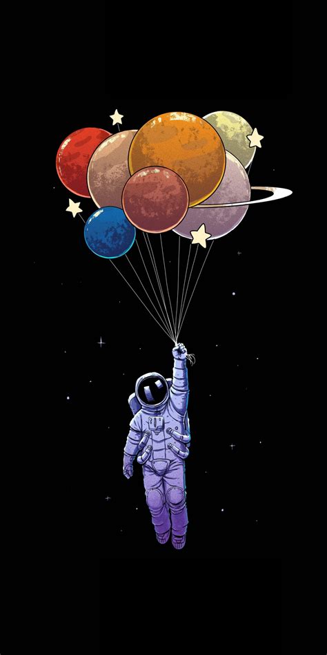 Download 1080x2160 Wallpaper Astronaut Exploration Flight Planets