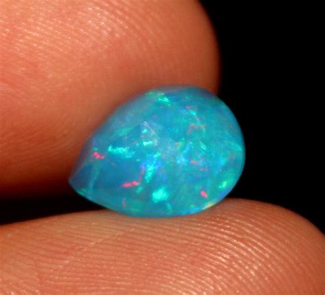 Natural Light Blue Opal Gemstone Faceted Opal Welo Opal Etsy