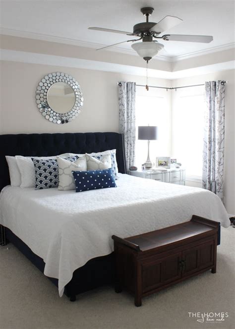 Add some other accessories in a similar pale pink bed runner, as well as throw pillows, introduces a feminine flair to this grey and navy bedroom. How to Make a Simple Window Cornice With Scalloped Edges ...
