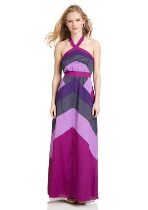 JESSICA SIMPSON Colorblock Halter Maxi Dress Fashion Classy And
