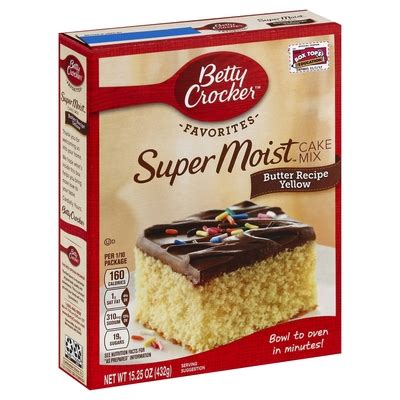 Betty crocker baking mix, original recipe scratch cake mix, golden yellow, 19.2 oz box : Betty Crocker - Betty Crocker, Super Moist - Cake Mix ...