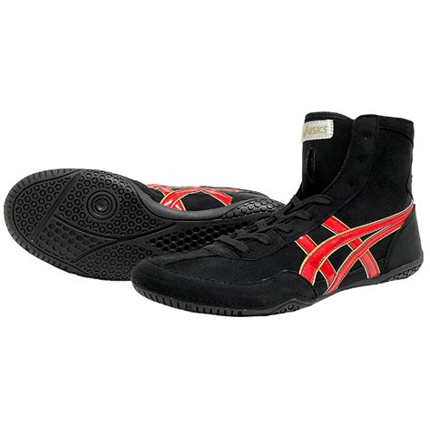 Made To Order Asics Wrestling Shoes 1083a001 Ex Eo Twr900 Black X Red