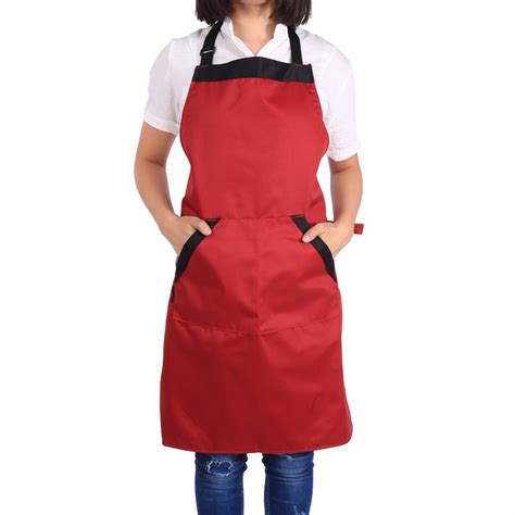 High Quality Cooking Aprons Dress With Pockets Mother T Polyester