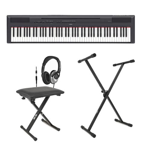 Yamaha P115 Digital Piano Black Inc Stand Bench And Headphones At