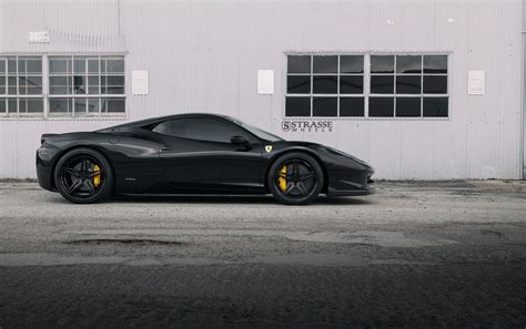 All Black Ferrari 458 Featuring Yellow Calipers — Gallery