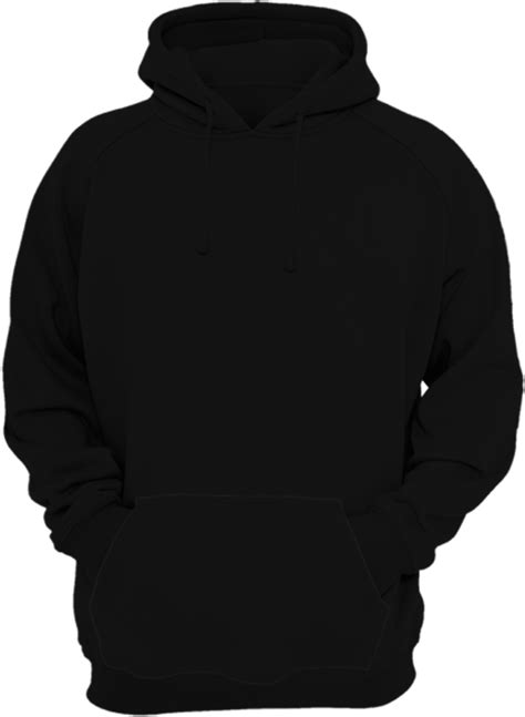 Hoodie Template Front Transparent & Png Clipart Free – Blank Black png image