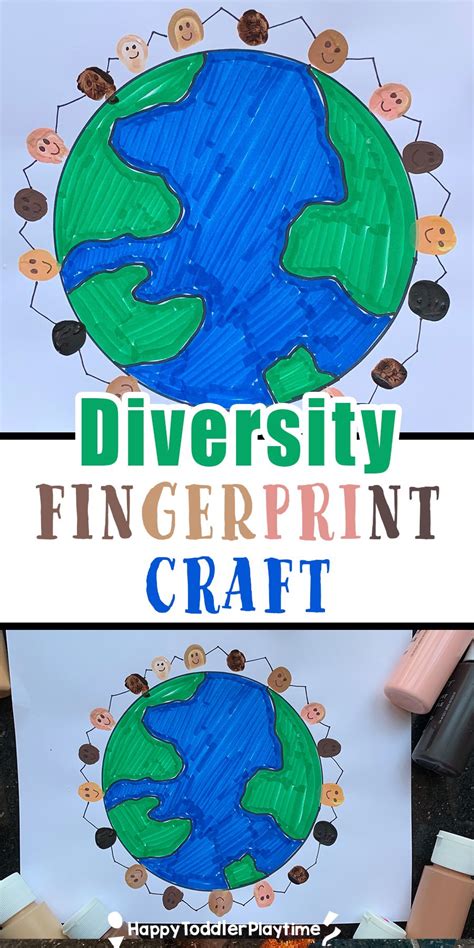 Diversity Fingerprint Mlk Jr Craft W Free Printable Happy Toddler