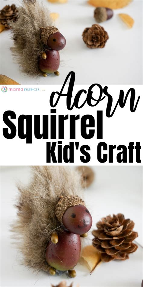 Easy Adorable Squirrel Acorn Craft For Kids Mama Instincts