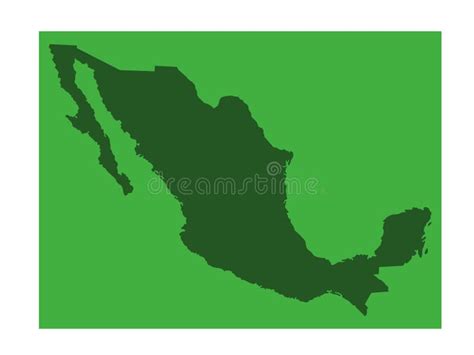Mapa Del Vector De Estados Unidos De Mexicano Ilustración Del Vector