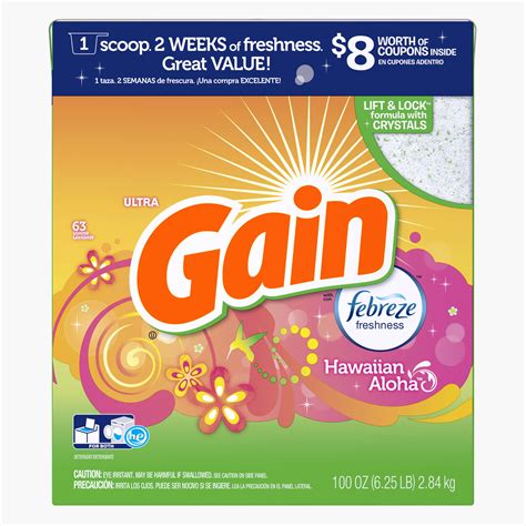 Gain Powder Laundry Detergent Hawaiian Aloha 63 Loads 100 Oz Walmart Inventory Checker