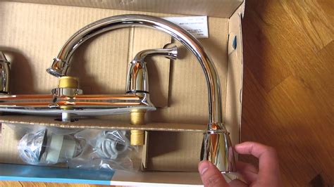 Open the sink valve to see if you have any water left in the pipes and drain them if so. Moen Banbury Kitchen Faucet Unboxing (CA87553) - YouTube