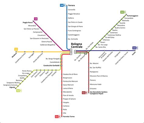 Transit Maps Unofficial Map Bologna Sfm Map From Wikipedia