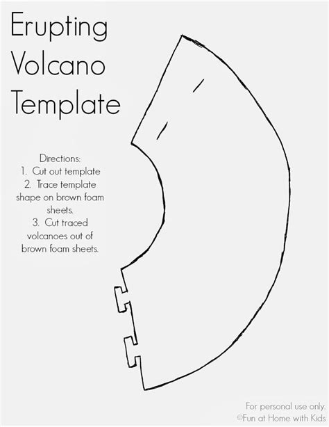 Volcano Volcano Cut Out Template