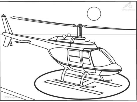 Fise de Colorat cu Elicopter Simplu Descărcați imprimați sau colorați online gratuit