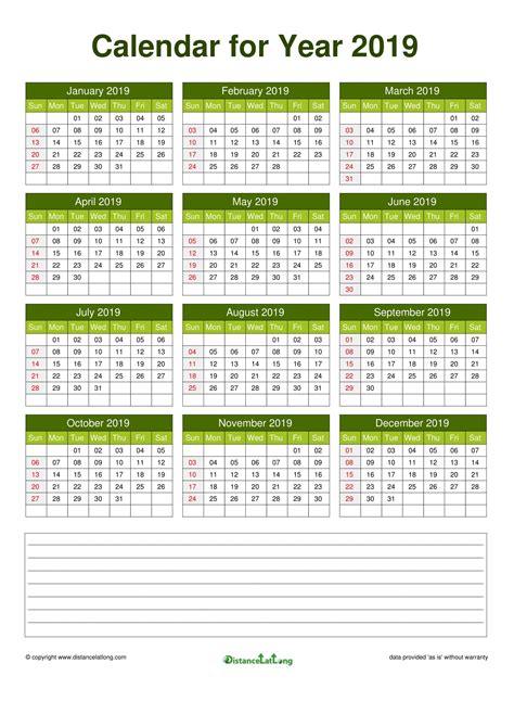 Calendar Horizintal Grid Sunday To Saturday Blank With Note Bottom