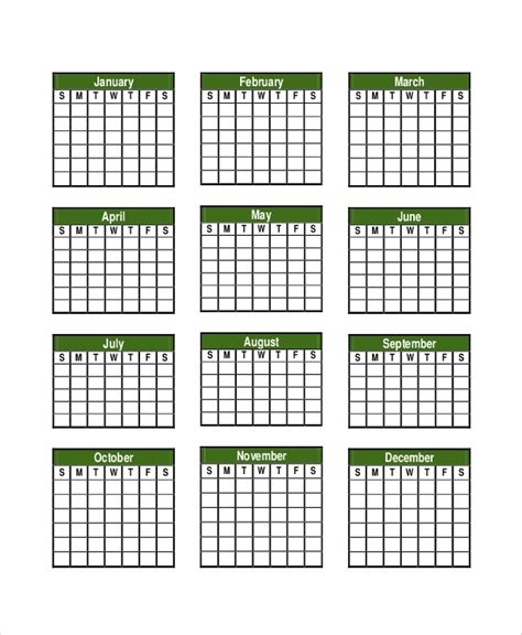 Download a free printable calendar for 2021 or 2022, in a variety of different formats and colors. FREE 14+ Sample Printable Yearly Calendar Templates in MS ...