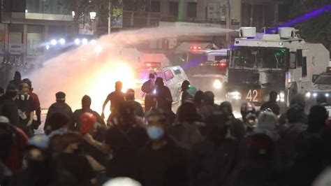 Chile Riots Break Out During Protest In Santiago On 2nd Anniversary Of