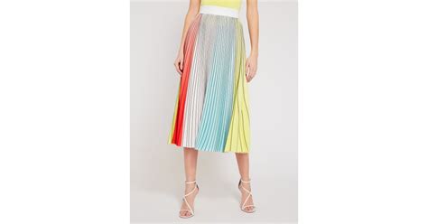 Alice Olivia Arden Pleated Midi Skirt Best Summer Clothes On Sale