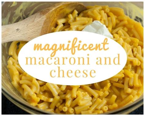 Hope we can all stay healthy in this time together. Magnificent Macaroni and Cheese | Macaroni, cheese, Macaroni, Food recipes
