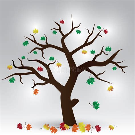 Maple Tree Autumn Leaf Fall Stock Vector Illustration Of Black