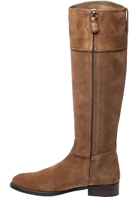 Tory Burch Wembley Riding Boot Tobacco Suede In Brown Lyst