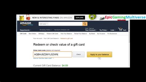 Tutorial For How To Redeem A 25 Amazon T Card Code Online On Amazon