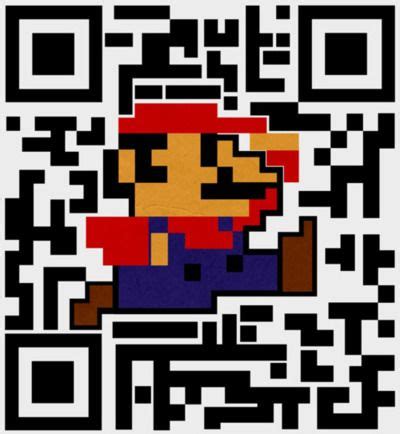 Partagez vos qr codes mii avec des utilisateurs du monde entier ! Super Mario en código QR