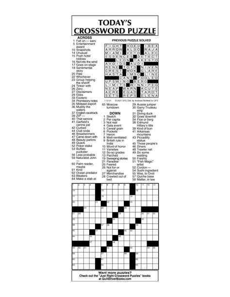Crossword By Mcmeel 112 Messenger
