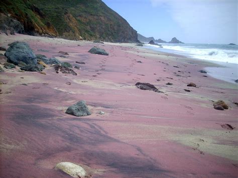 Purple Sands Of Pfeiffer Beach Located In Andrew Molera