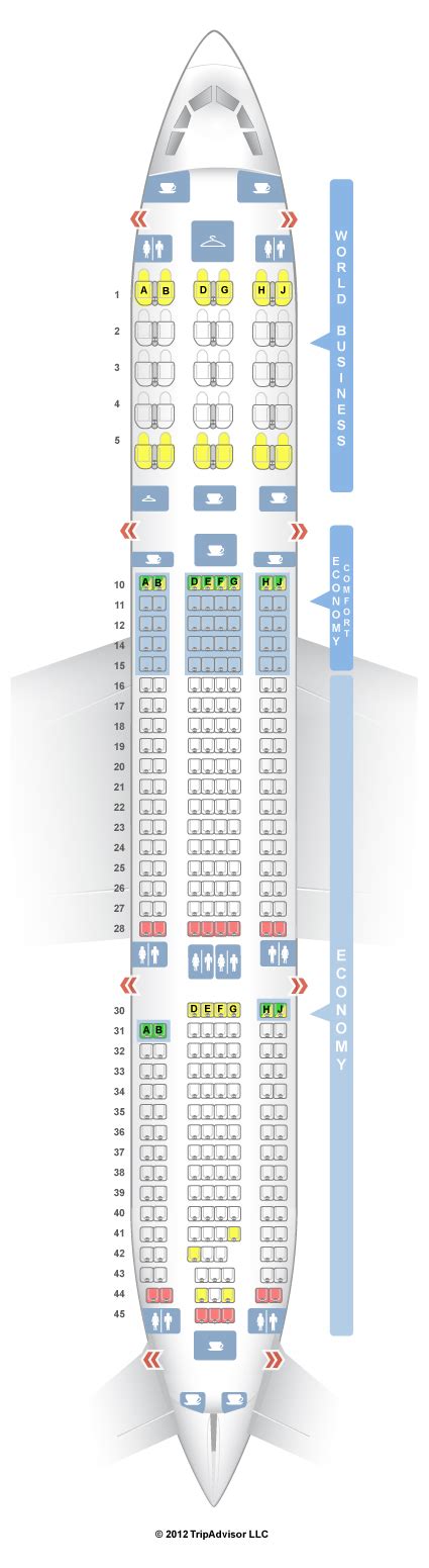 Seatguru Seat Map Klm Airbus A330 300 333