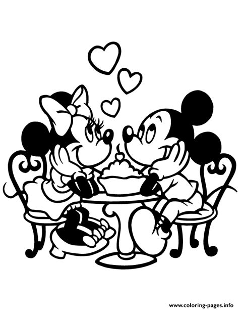Easy and free to print mickey mouse coloring pages for children. Print Disney Mickey And Minnie Mouse Valentine Love Disney ...