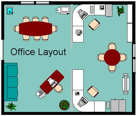 5 Highly Efficient Office Layouts Office Layout Layou
